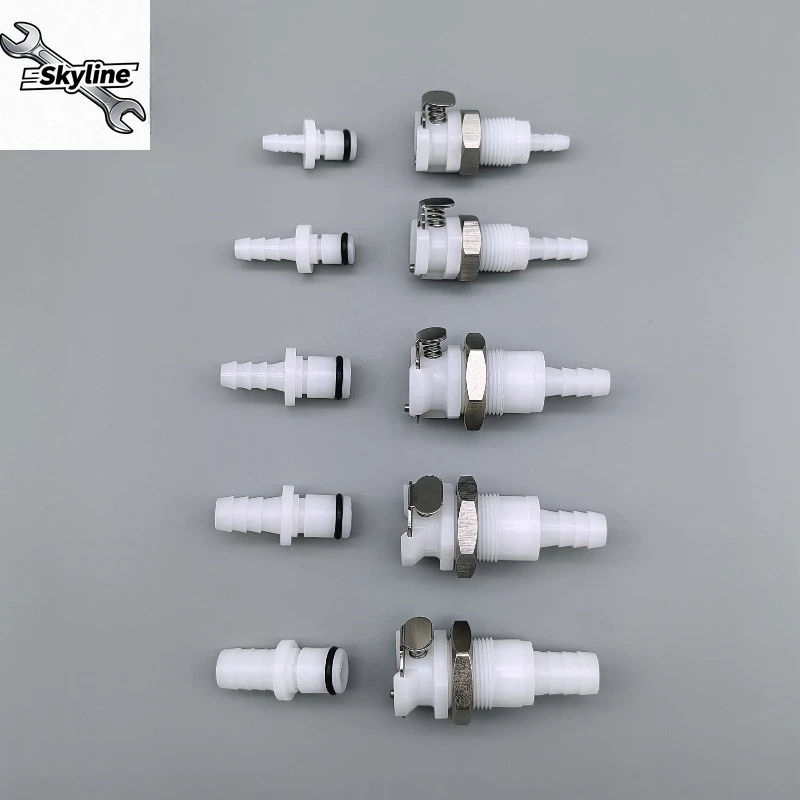 Panel Mount Female Quick Connector With One-way Valve For Medical Fluid Equipment