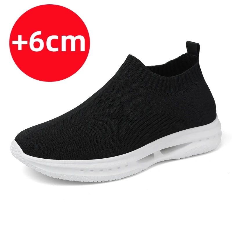 

All-match Men's Shoes High Quality Men Leather Casual Shoes Men Sneakers Comfy Platform Male Footwear Height Increase Insole 6cm