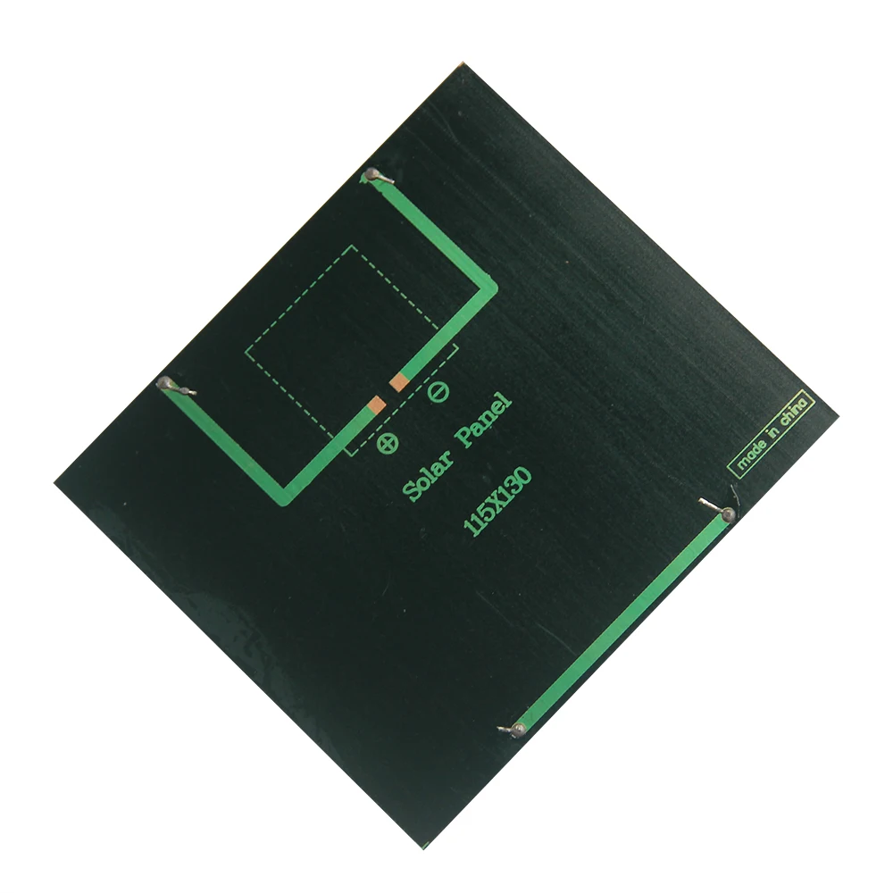 BUHESHUI 6V 2.5W Module de cellule solaire panneau solaire polycristallin pour chargeur de batterie 3.7V chargeur solaire bricolage 115*130MM 5 pièces/lot