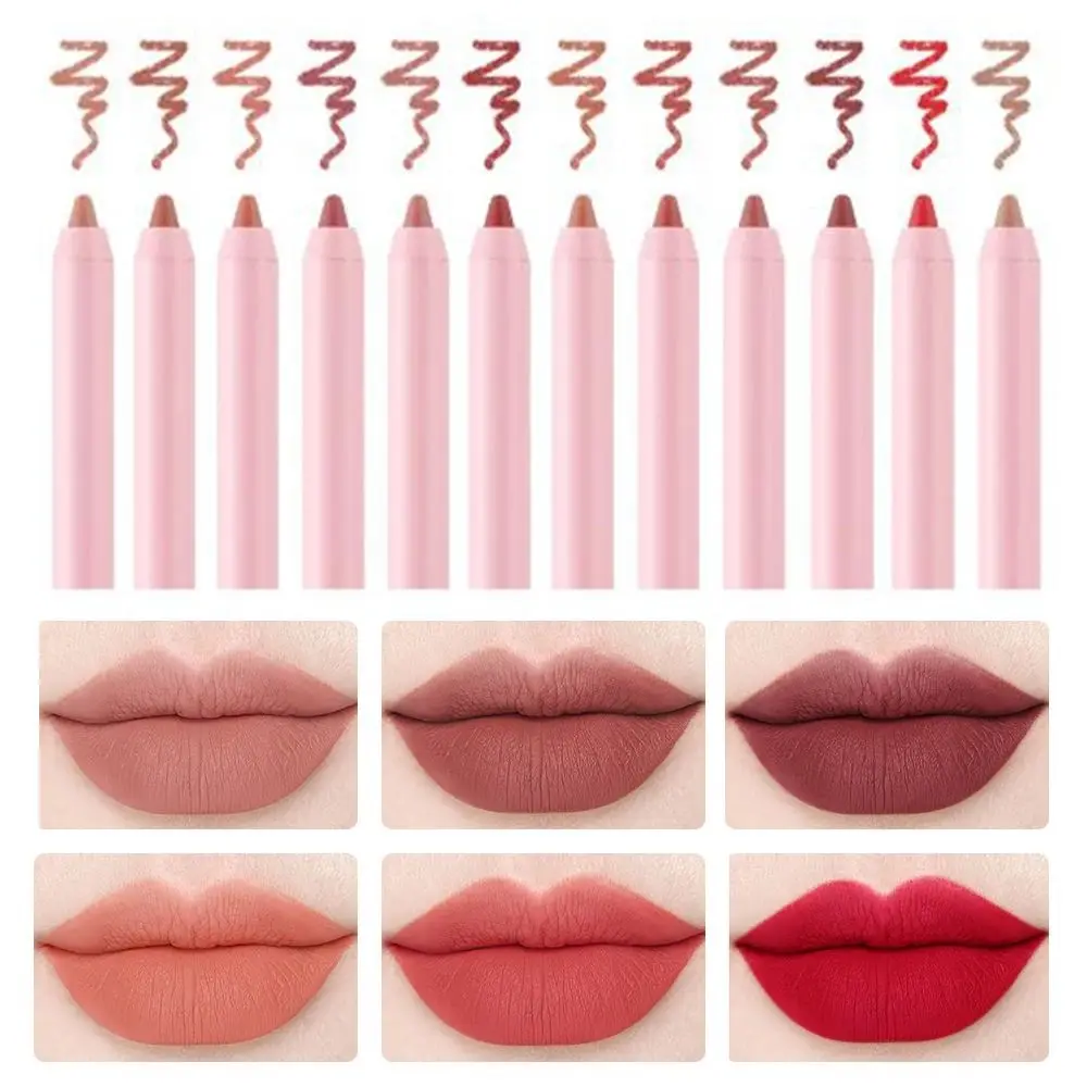New Waterproof Lipliner Pencil Velvet Natural Outline Lip Contour Line Matte Lipstick Pencils Matte Lipliner Pen