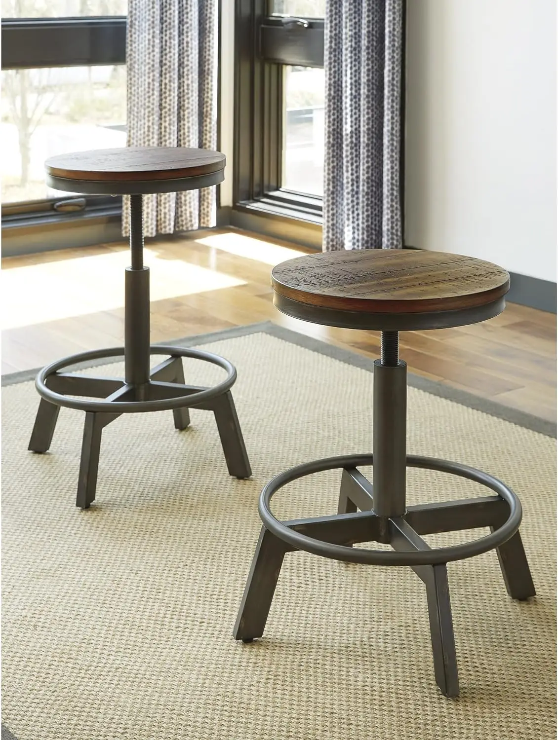 

Signature Design 24" Adjustable Height Barstool, 2 Count, Brown