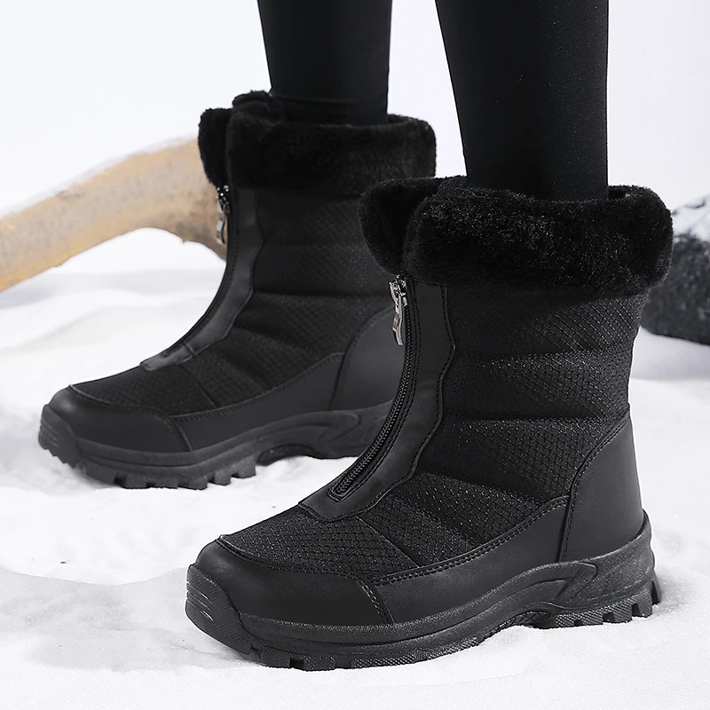 Winter Women Snow Boot High-top Waterproof Ankle Boots Ladies Thick Plus Warm Snow Hiking Boots Outdoor Cotton Shoes Sneakers view 5