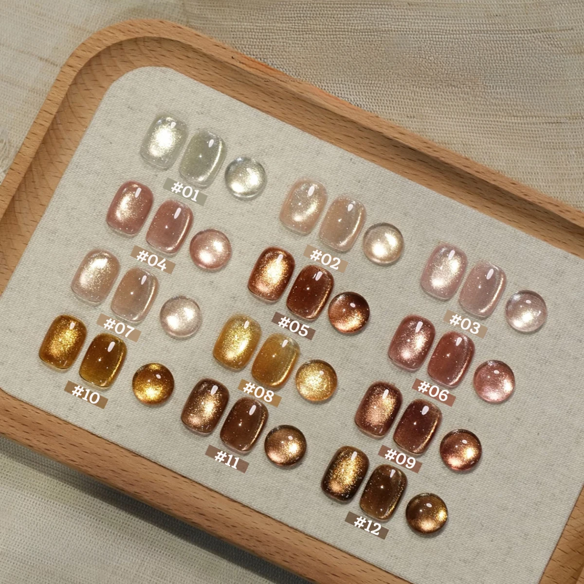 

1-18pcs SHAKA Early Autumn Time Cat Eye Brown Gold Gel Nail Polish 2025 New Atmosphere Halloween Versatile Nail Gel