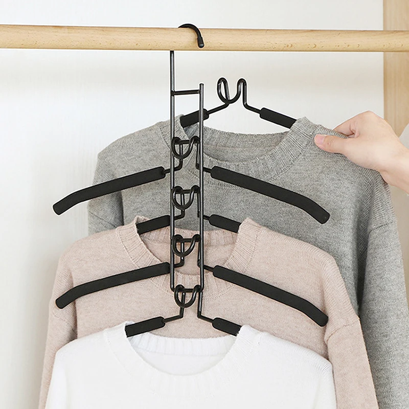 

Five-layer Detachable Foam For Home Space-saving Storage Clothes Hanging Support Non-slip One-piece Clothes Hanger