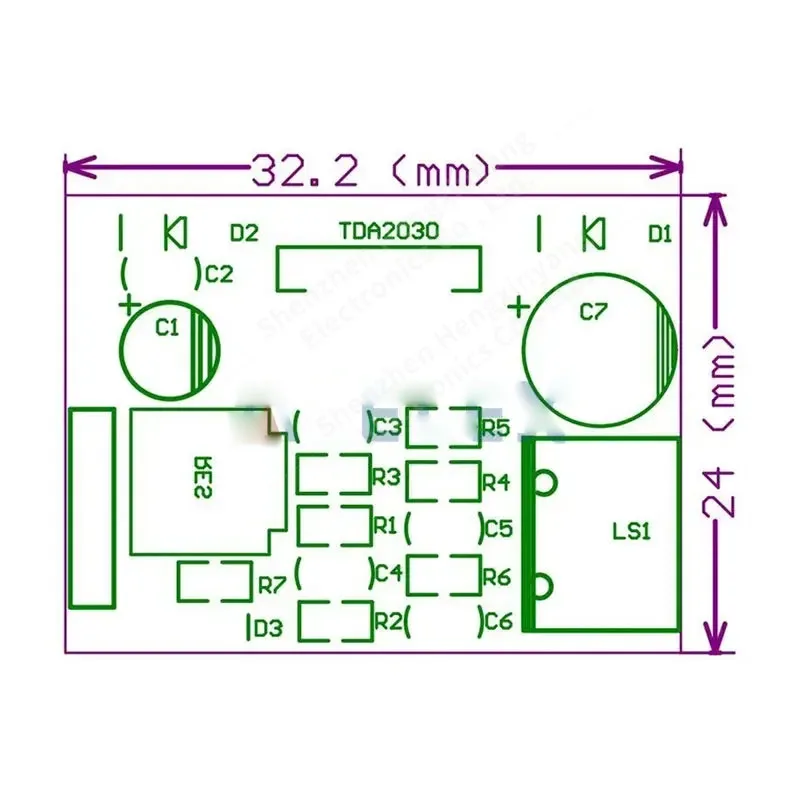 TDA2030 Module Power Supply TDA2030 Audio Amplifier Board Module TDA2030A 6-12V Single