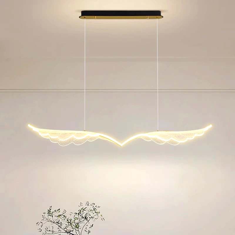 Plafonnier LED suspendu au design moderne, éclairage d'intérieur, luminaire décoratif de plafond, idéal pour un salon ou une salle à manger