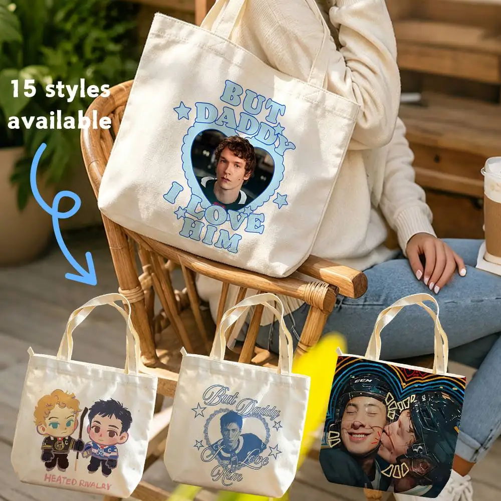 Hollander the Handler Heated Rivalry Waterproof Lined Canvas bags suitable for going to class, shopping, gifts, and commuting
