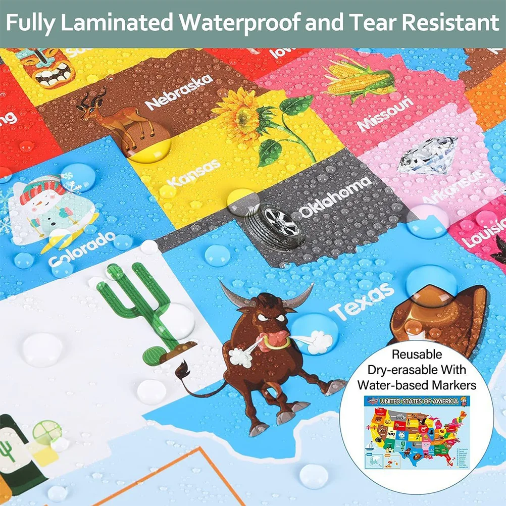 ملصقات تعليمية لملصقات التعلم المقاومة للماء اللامعة في الفصول الدراسية والأشكال المسبقة في مرحلة ما قبل المدرسة والإكسسوارات المعرفية #2