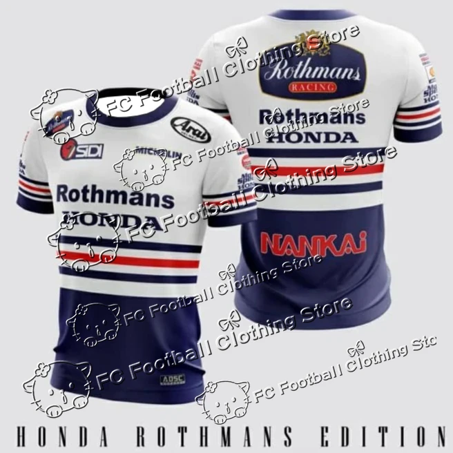 

New Summer Quick-drying Motorcycle T-shirt Honda Casual Breathable Sweat-absorbent Short Sleeve