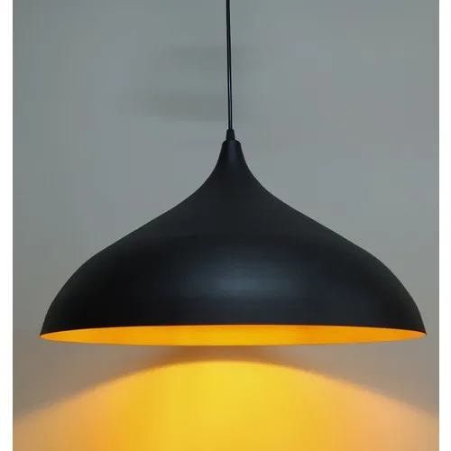 

Riolight Retro Black Intra- Gold Single Metal Pendant Lamp Diameter: 43CM