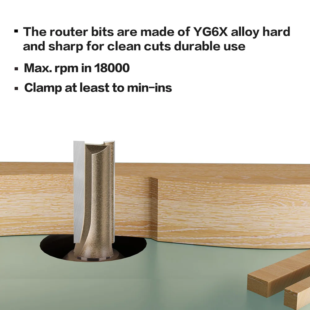 1/4 6.35MM 3-25mm Professiona Straight Bit Tungsten Carbide Single Double Flute Router Bit Wood Milling Cutter for Woodwork Tool