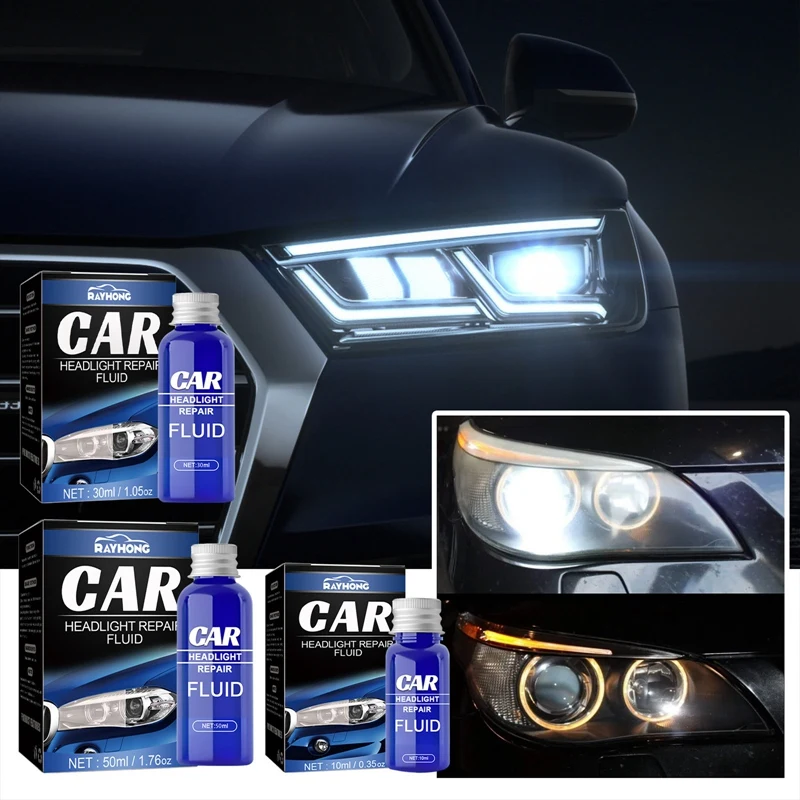 10/30/50ml Car Headlight Polishing Fluid Auto Light Coating Refurbishment Agent Headlamp Repair Renewal Maintenance Liquid 