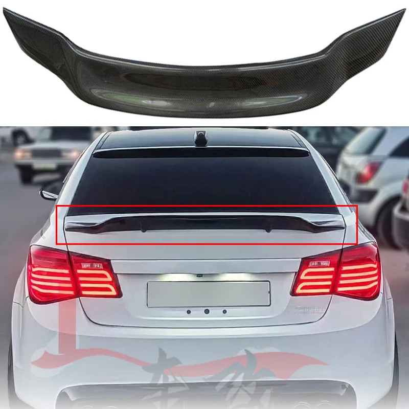 Para Chevrolet Cruze 2009-2014 Cruze R modelo alerón trasero con accesorios automotrices de fibra de carbono de alta calidad