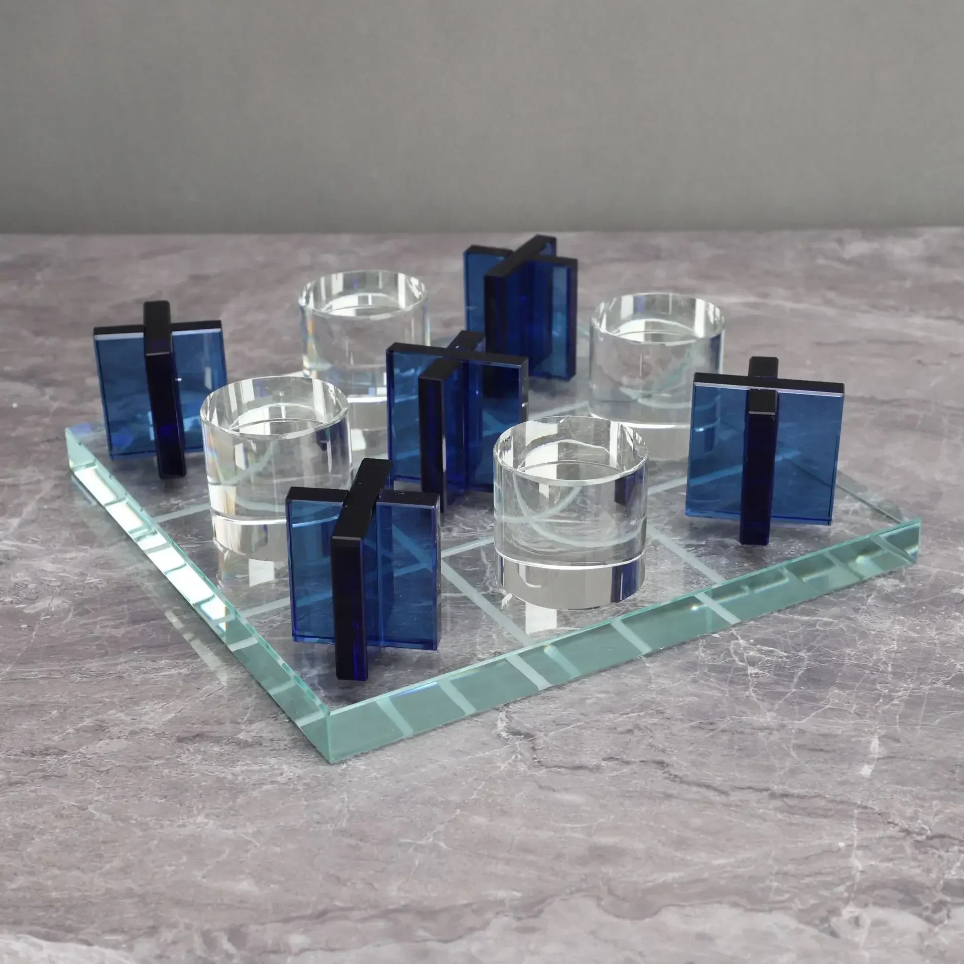 أسعار الجملة لعبة الشطرنج لوحة الانطباع الأزرق والأبيض مجموعة المبيعات الساخنة #4