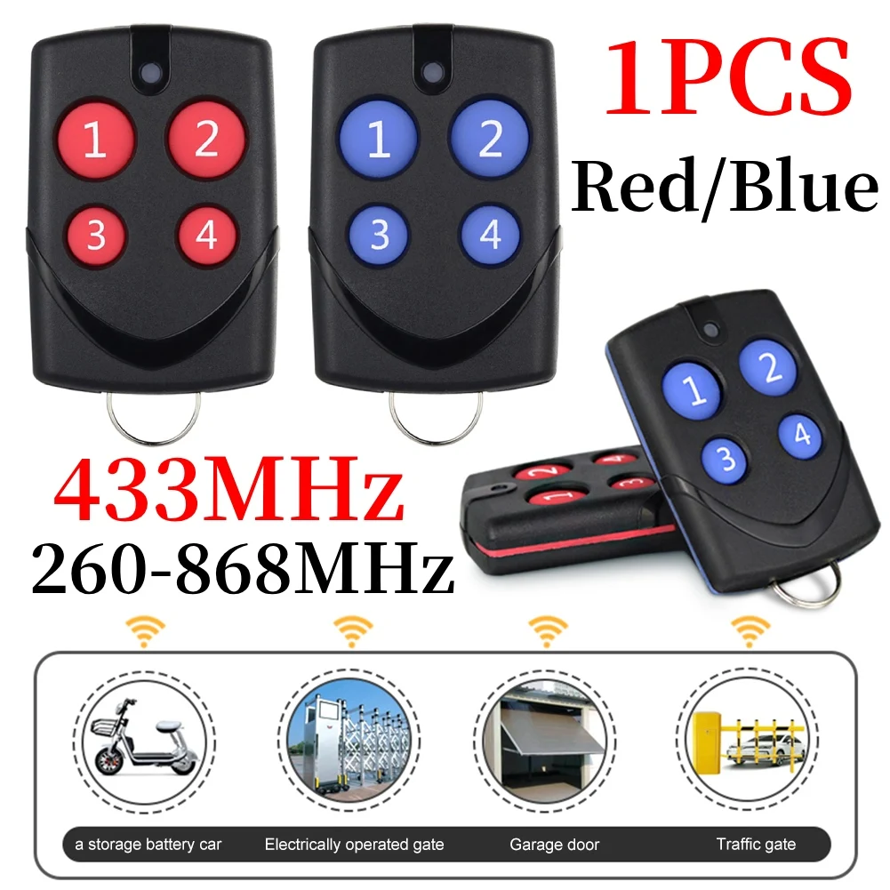 Copy Remote Controls Automatic Frequency Search Garage Door Remote Control Fixed 433 MHz for Regardless of Frequency 260-868MHz