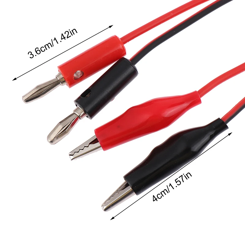 1Pc Multi-meter Test Leads Cable Line 100cm Double Ends Banana Plug To Alligator Clip Electrical Connector DIY Tool