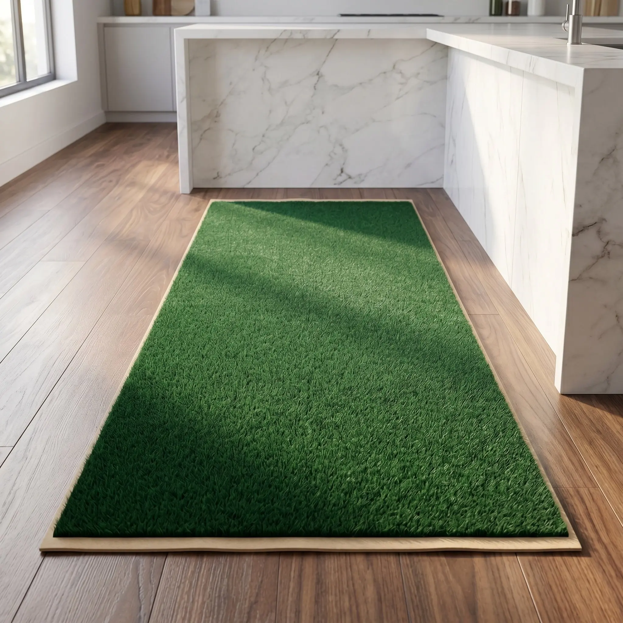 Artificial Grass Rug for Patio Balcony Outdoor Turf Mat Realistic Soft Thick Uv Proof Non Slip Backing Synthetic Green Lawn