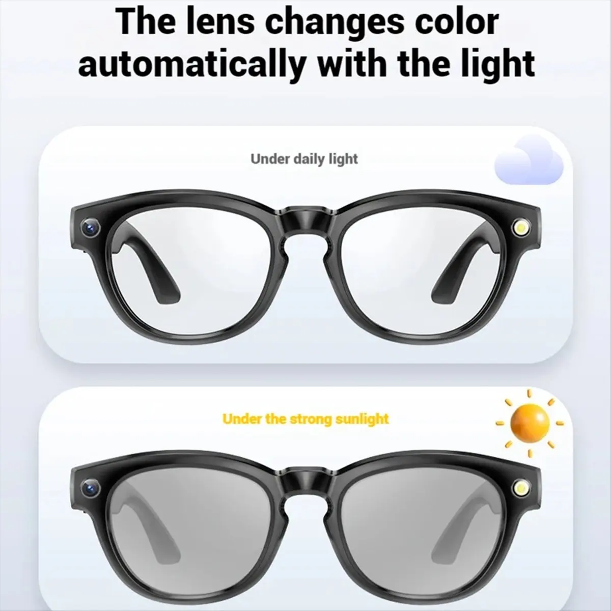 Goodprice Outdoor Riding Sports Camera Wearable HD 1080P Camera Camera Polarized Lens Camera Smart Camera Support Talk Answer