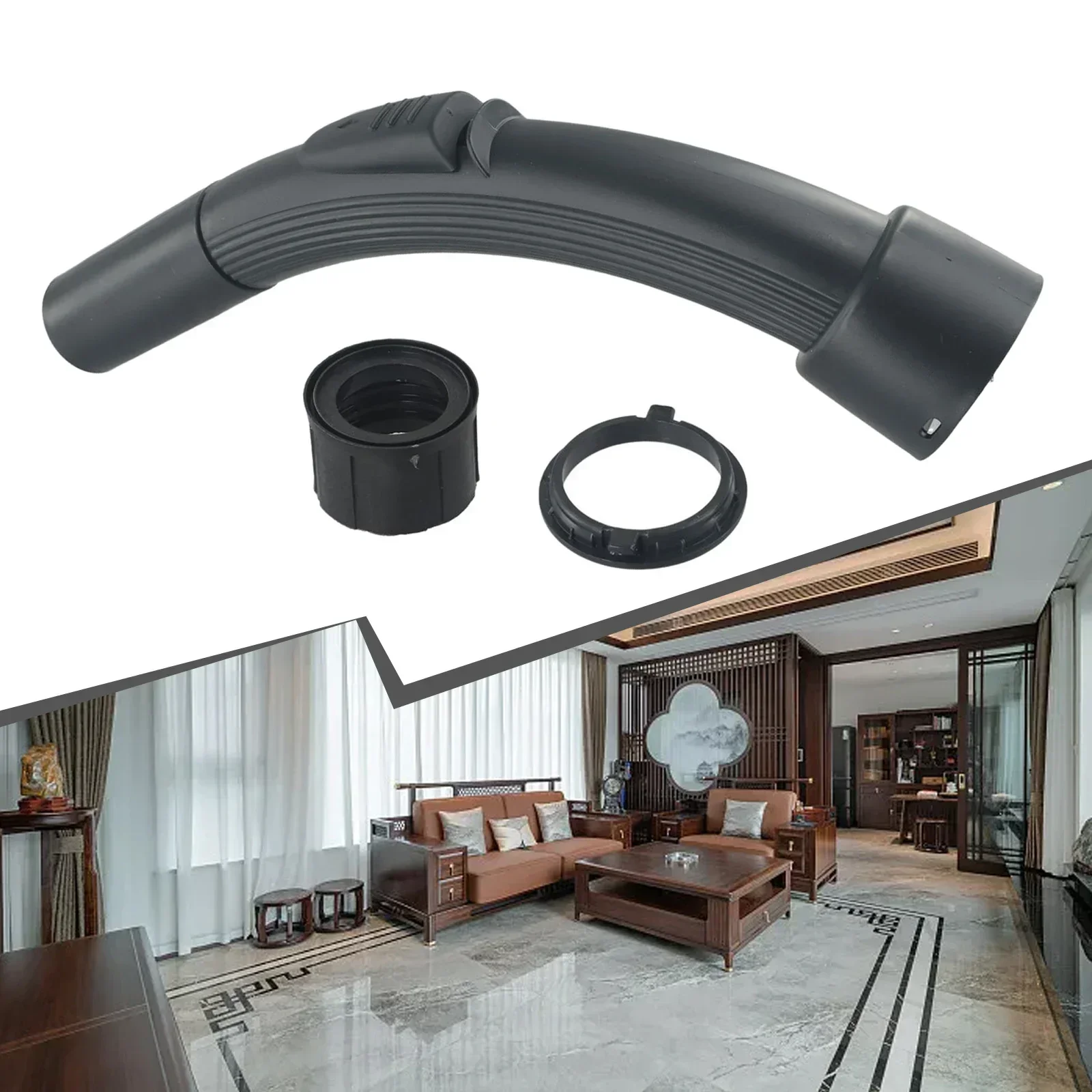 

Vacuum Cleaner Parts Hose Handle Black For Hoover 32mm Handle Parts ABS Accessories Bend Hose End High Quality