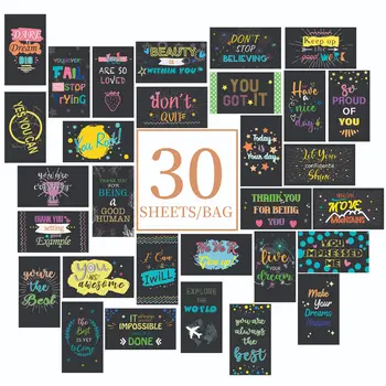 120/60/30張勵志文字卡片 - 激勵加油貼紙明信片 - 氣氛裝飾牆貼 - 朋友 10 最佳銷售 激勵卡片 - №6