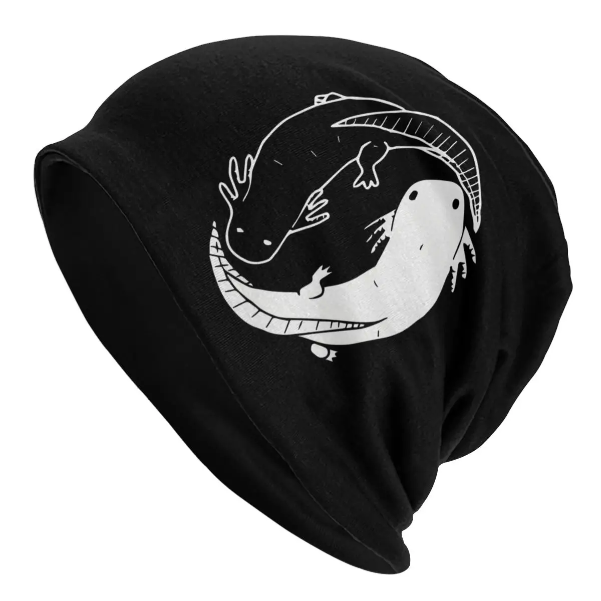 

Осенние женские тонкие шапки Yin Yang Axolotl, двойная велосипедная шапочка, шапки