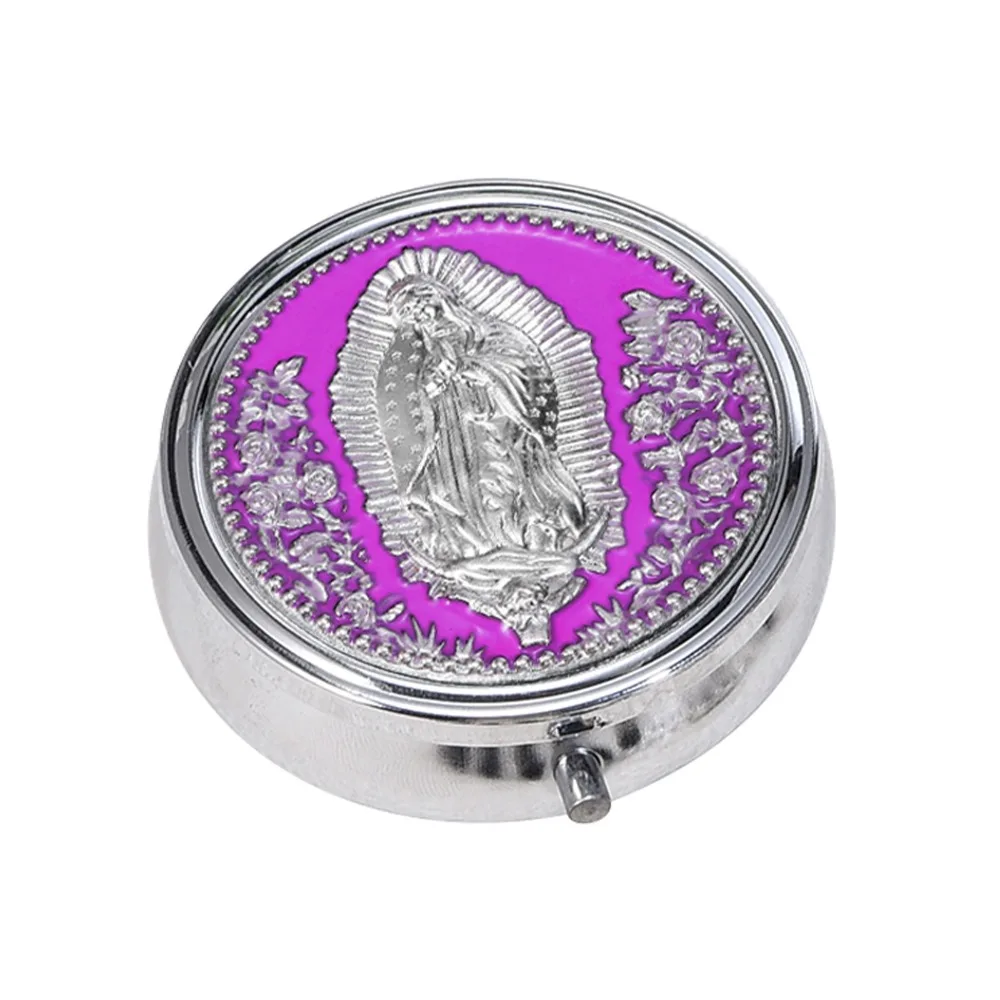 Wowser Our Lady Prayer Rosary Storage Box Metallic Versatile Metal Gift Box Exquisite Religious Jewelry Case Church Events