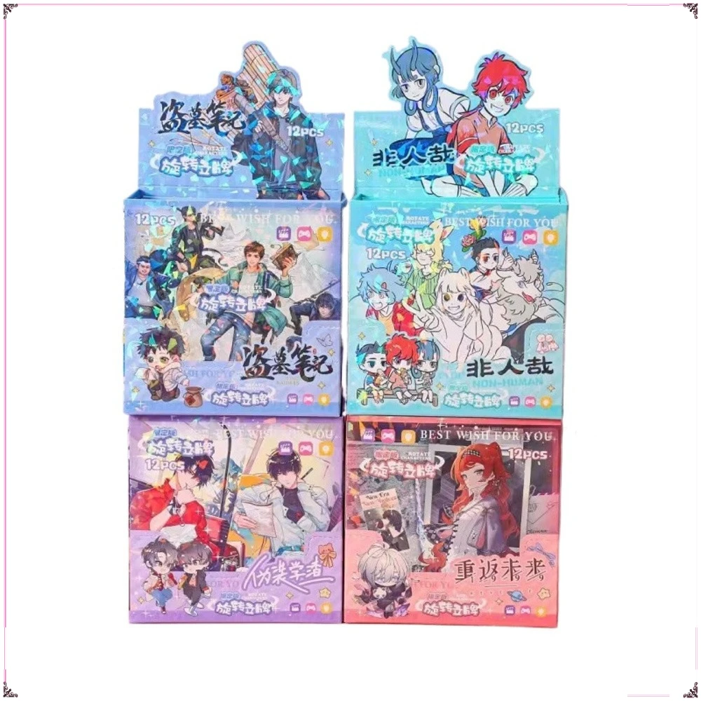 

New Cartoon Anime Demon Slayer Peripheral Characters Acrylic Rotating Stand Model Decorative Ornaments Exquisite Gifts for Kids