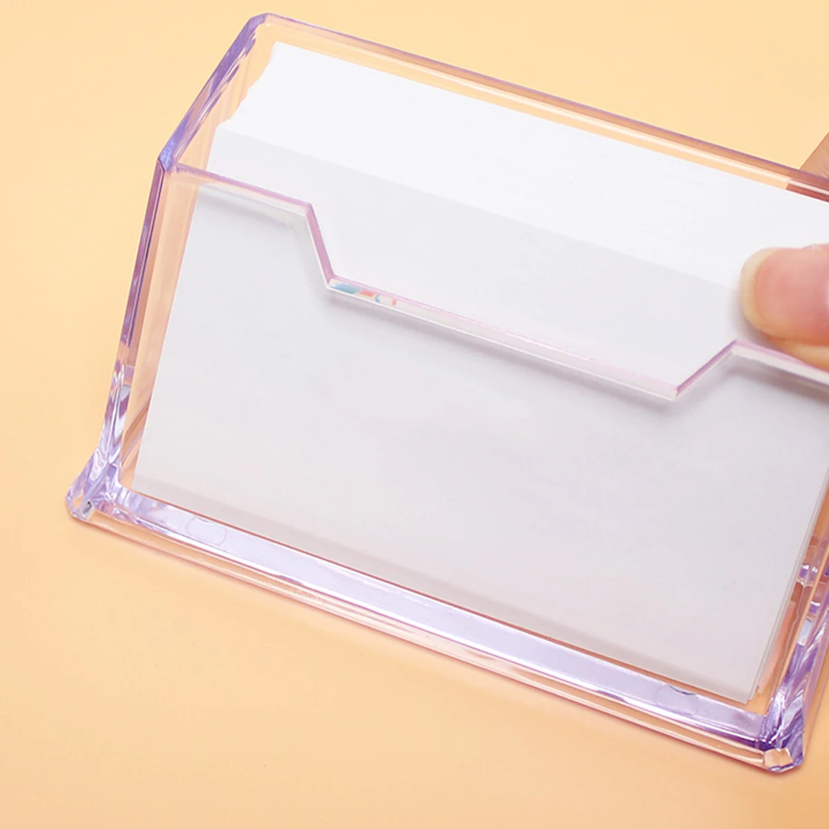 

6 Pcs Business Card Holder Name Cards Organizer Desk Desktop Stand Display for Acrylic