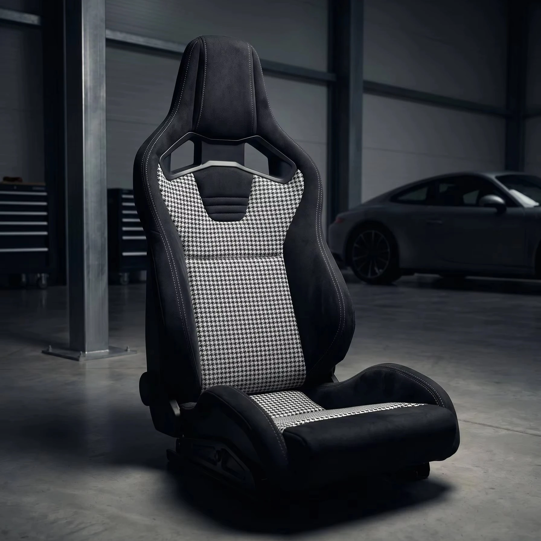 Modified Car Seats Adjustable PVC Leather Racing Bucket Seat For Sport Tuning Cars Universal Fit