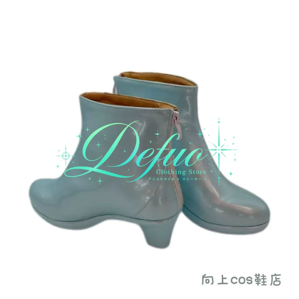 Anime Prince Cosplay Shoes Custom Blue Boots Halloween Party Props Men's Shoes