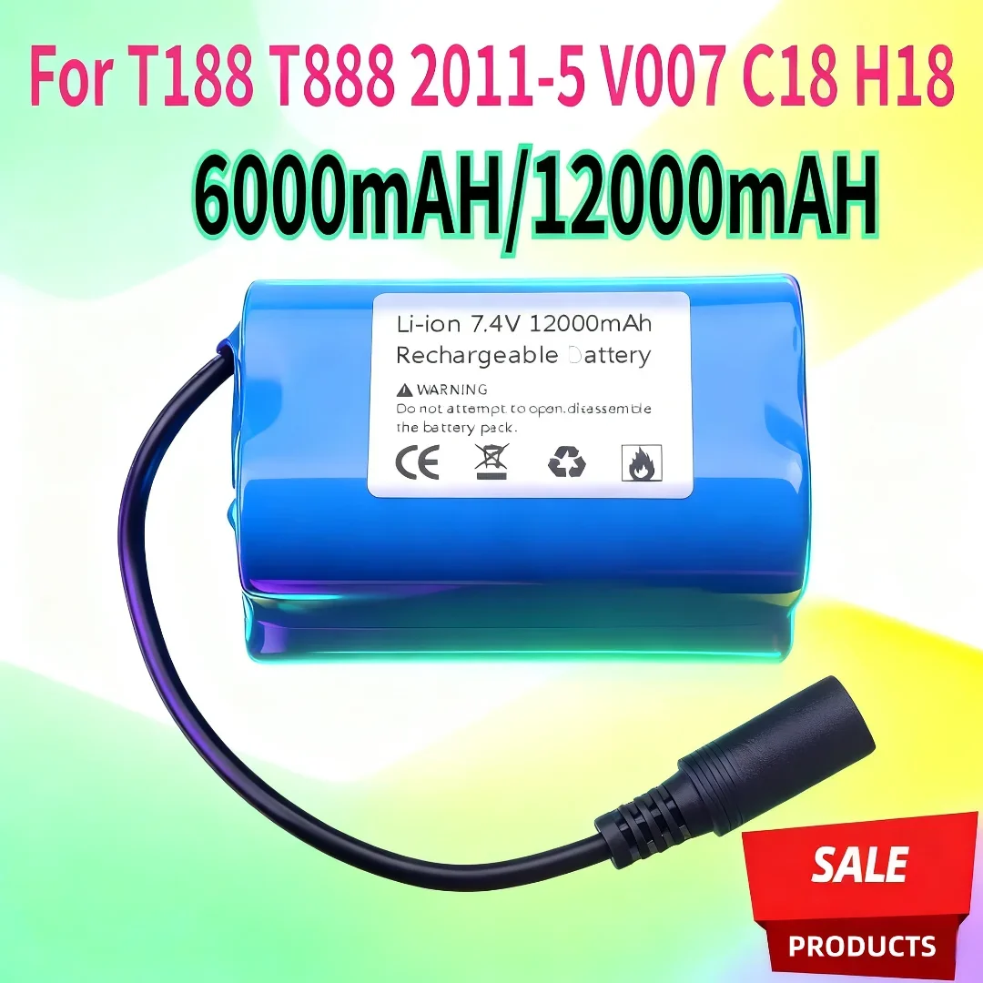 

Upgrade 12000mAH High-capacity 7.4v LiPo Battery For T188 T888 2011-5 V007 C18 H18 RC Fishing Hook Bait Boat Battery Spare Parts