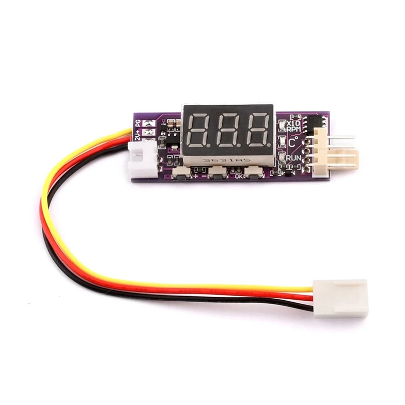 DC 12V 4 Wire PWM Fan Temperature Control Governor Temperature Speed Digital Display Support 3A Fan On/Off Control, Easy To Use