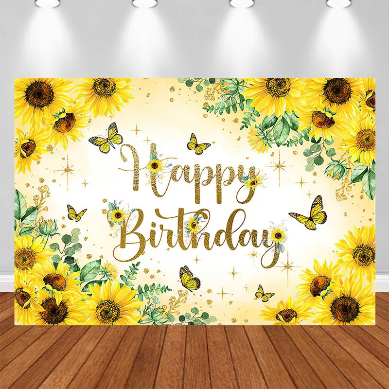 LS Photography Background flower Frame Butterfly Text Decor Birthday Cake Smash Baby Shower Kid Portrait Photo Backdrop Studio