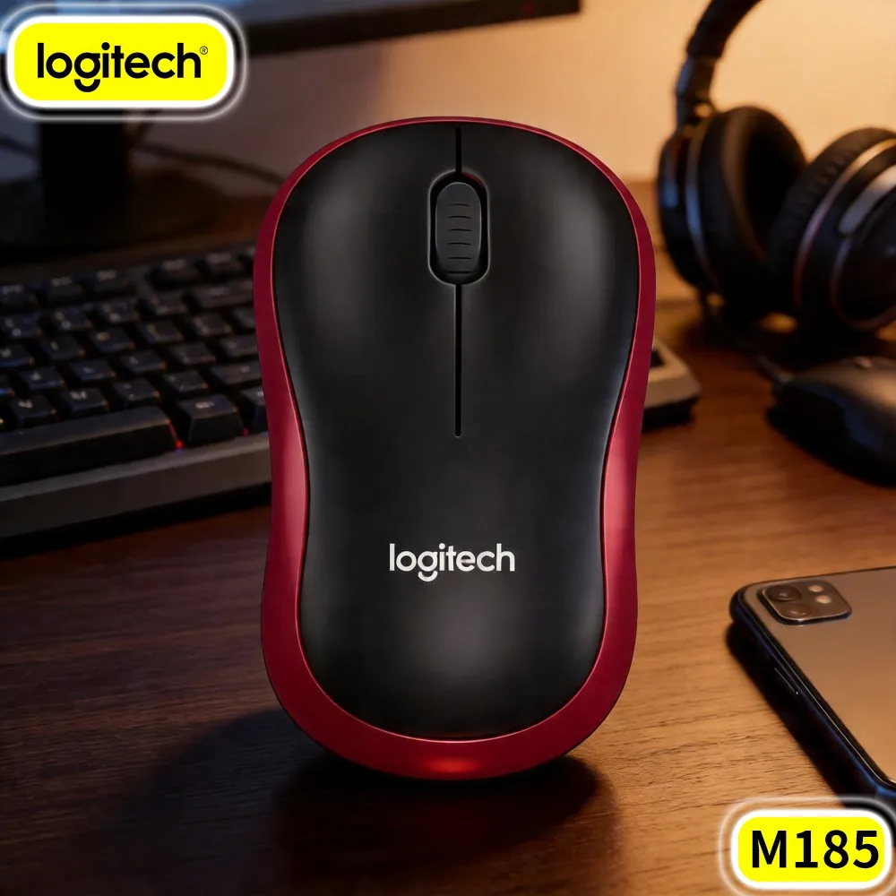 Logitech M185 Dorm Student Group Virtual Online Seminar Session Mouse Wireless Stable Cursor For Class