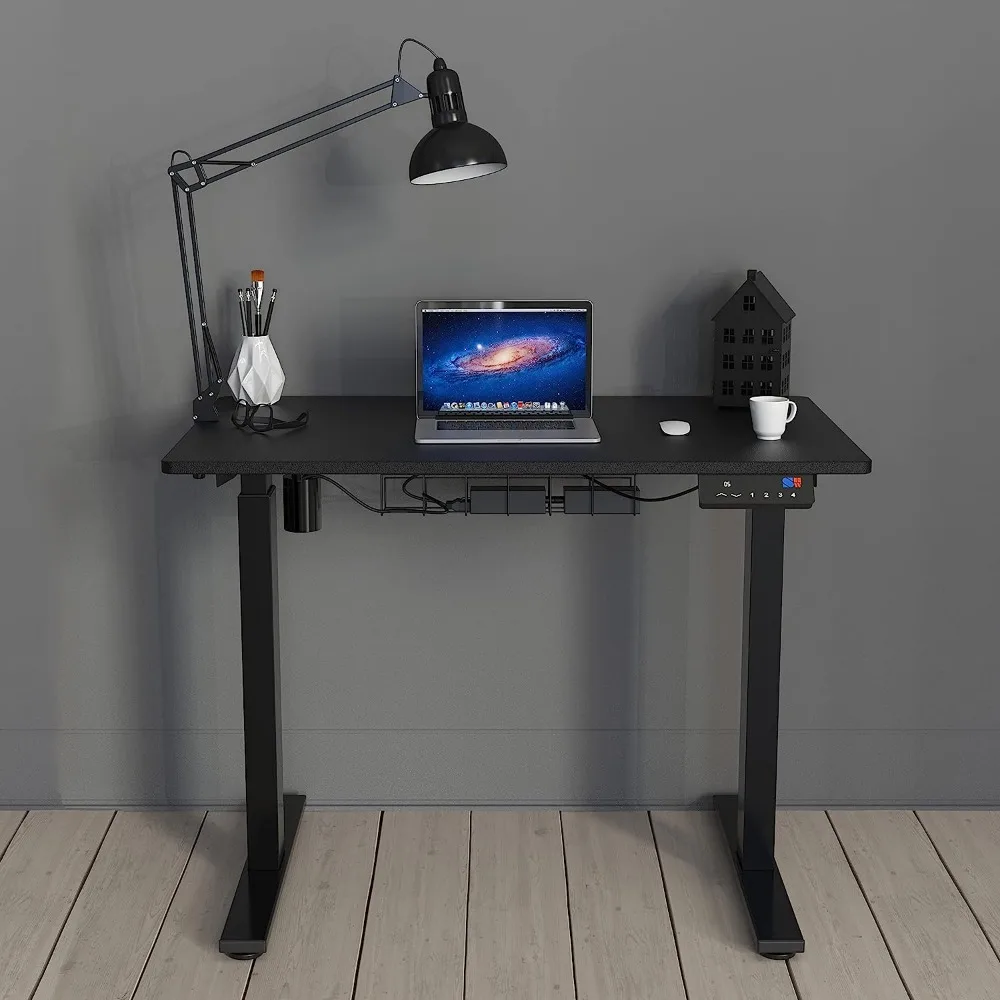 Memory Preset Electric Height Adjustable Standing Desk, 40 x 24 Inches, Black