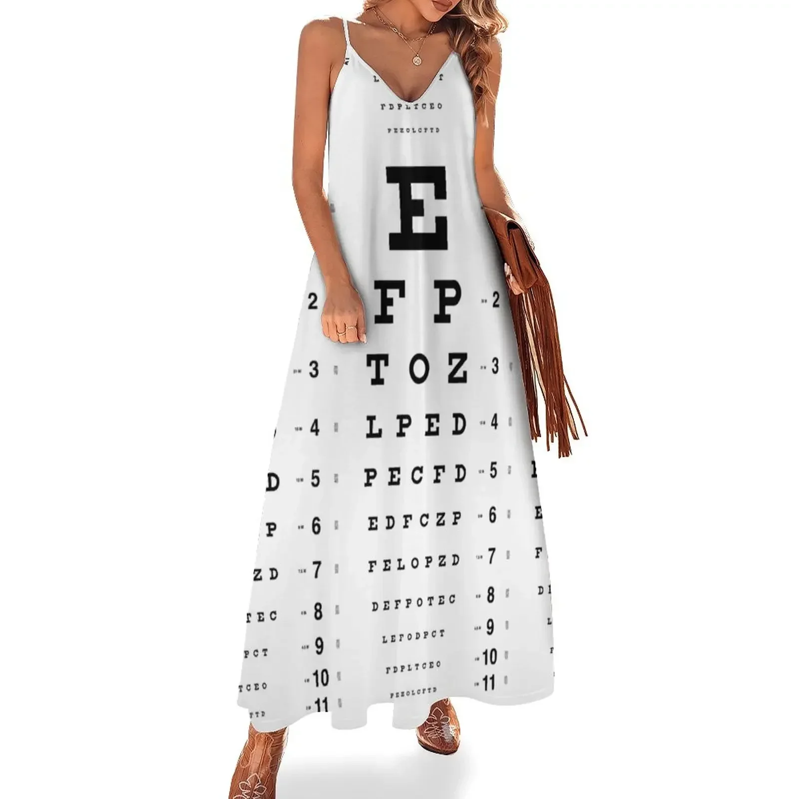 

Snellen Eye Chart Sleeveless Dress dress for women Women's clothing Dress