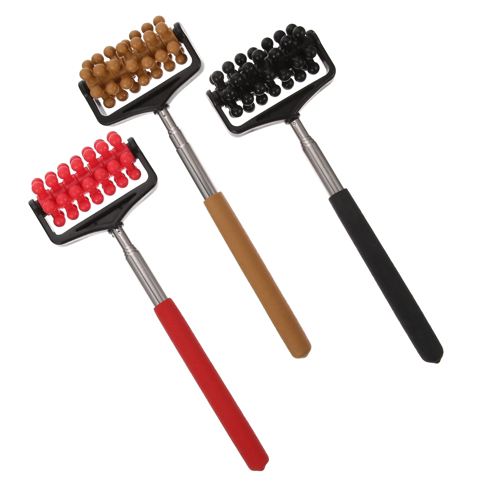 

3 Pcs Lumbar Massager Retractable Back Scraper Telescopic Scratching Tool Massagers
