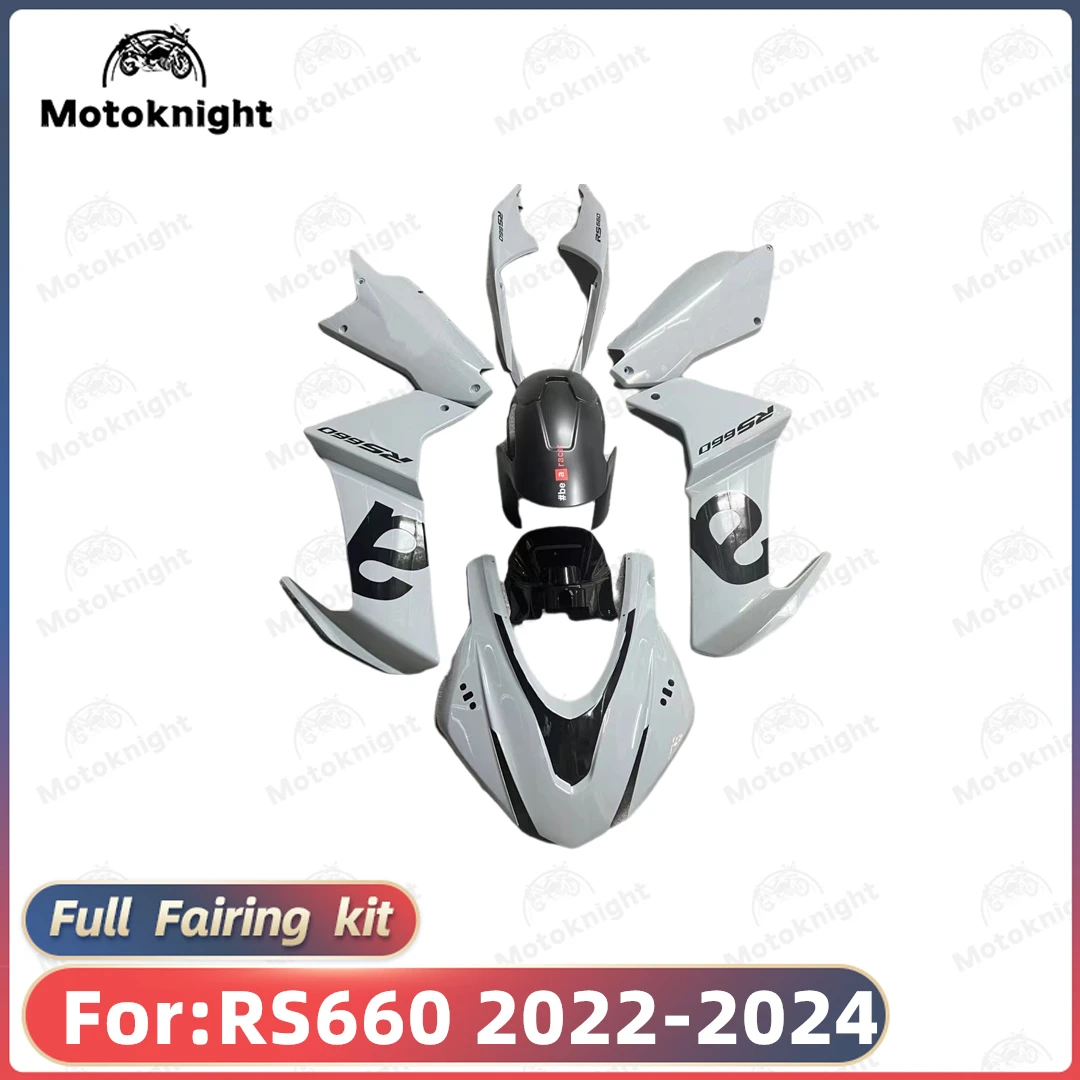 Motoknight Neues ABS-Motorrad-Verkleidungsset, passend für Aprilia RS660 2022 2023 2024, individuelles Verkleidungsset, Karosseriegehäuse 9