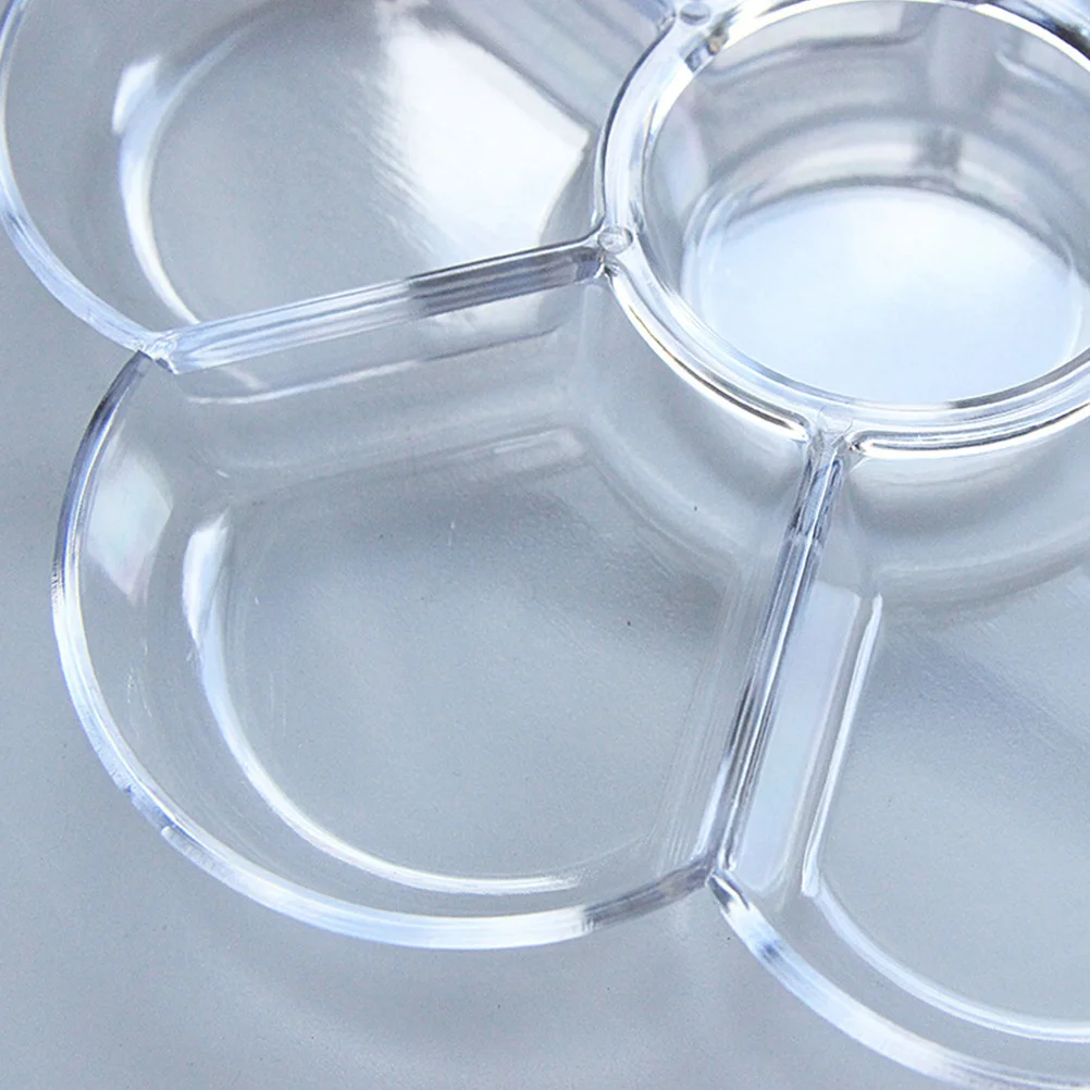 

3Pcs Round Plastic Paint Tray Lightweight Plum Shape Durable for Painting Artists Students DIY Crafts