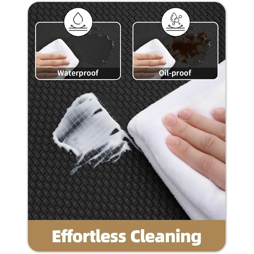 مجموعة مزدوجة من سجادات المطبخ المضادة للتعب مقاس 17 × 59 بوصة، مقاومة للماء، مقاومة للزيت، سهلة التنظيف، عدادات أرضية مطاطية رغوية غير قابلة للانزلاق