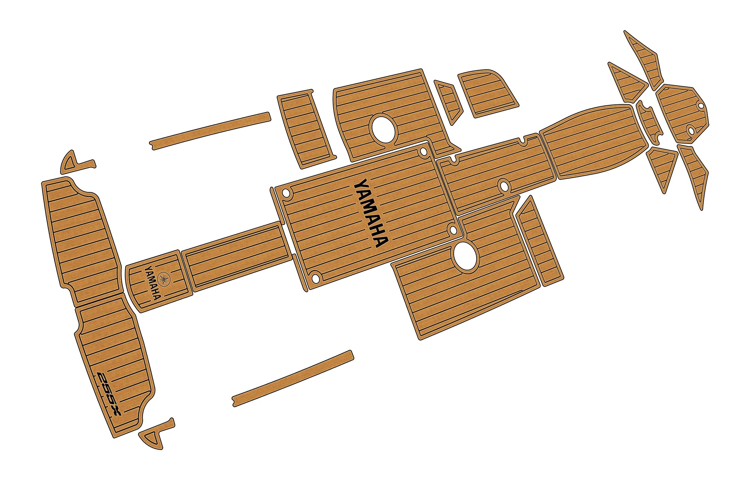 

Anti-Skid EVA Faux Teak Self-Adhesive 6mm Boat Decking Pad for 2021-2023 Yamaha 255 XD Yacht Cockpit Durable Marine Flooring