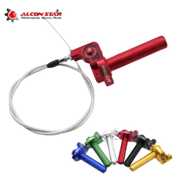 Alconstar- 7/8'' Motorcycle Handlebar AC Throttle Grip Quick Twister + Cable For Honda CRF230 CR80 Kawasaki KLX Dit Pit Bike