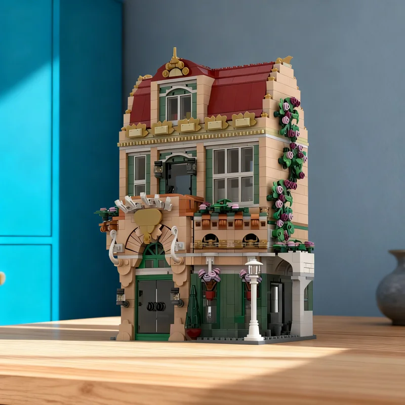 

2720pcs MOC Cafe Fleur V2 Modification Of Modular Streetscape Model Building Blocks Toy Gift Creative Display Collectible Desk