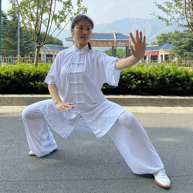 USHINE Taichi Wushu Uniform Cotton 6 Colors Kungfu training clothes Kids Adult Martial Arts WingChun Suit 110cm-190cm