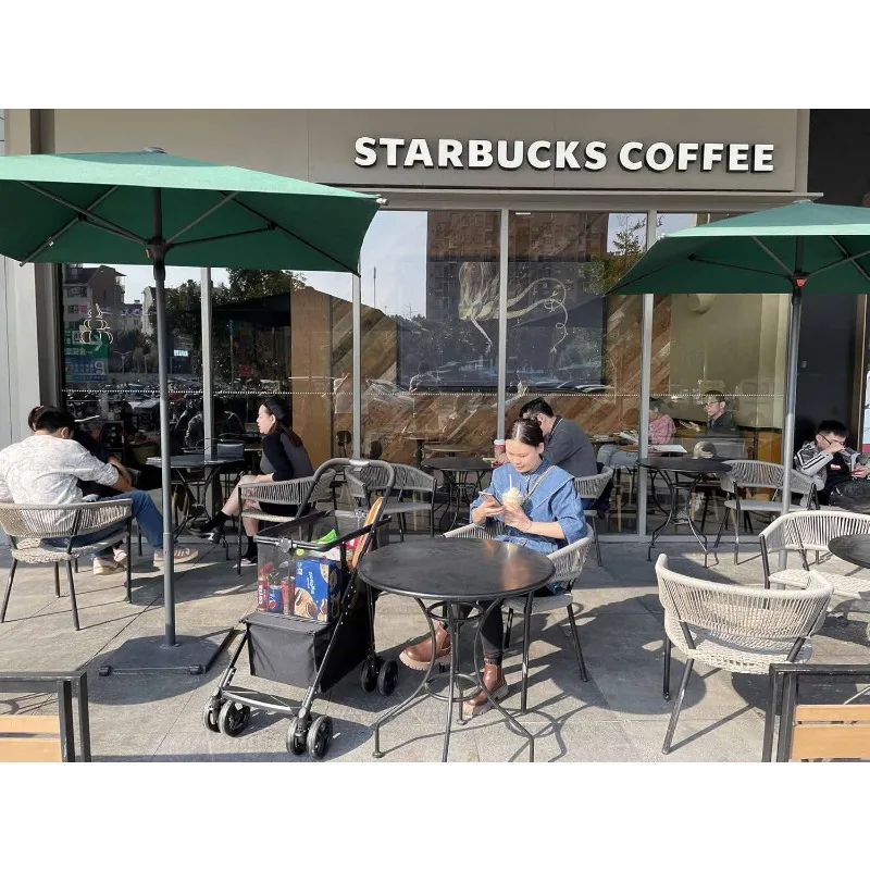 عربة تسوق قابلة للطي للبقالة بطبقتين، عربة تسوق محمولة ذات سلة مزدوجة مع 360 درجة °   عجلات دوارة