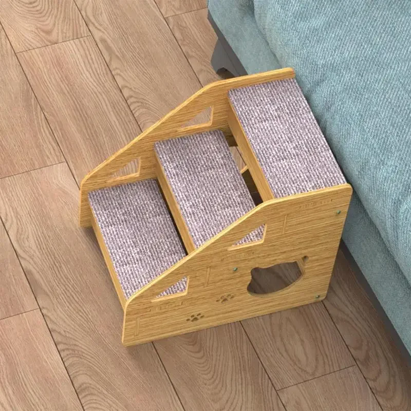 Sofa Ladder Cat and Dog Steps Wooden Pet Ladder Elderly Cat and Pet Dog Bed Ladder Home Fun Staircase Atmosphere Furniture