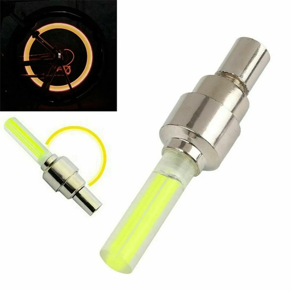 1X Pvc Valve Stem LED Dust CAP For Bike Bicycle Car Motorcycle Wheel Tire Light Lamp Fluorescent Bar Type Wheel And Tire Lights