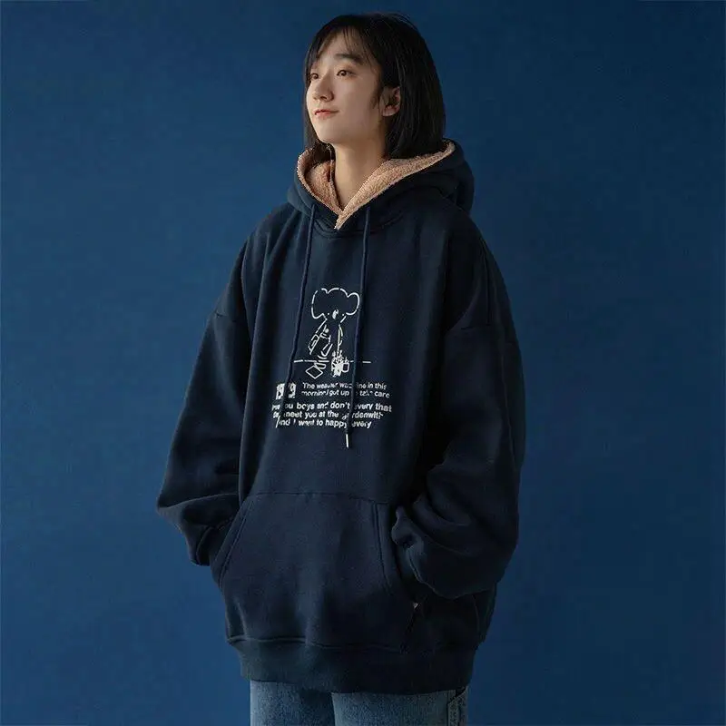 

Осенняя толстовка Kawaii с капюшоном для поездок на работу, корейская версия, уличный стиль, Hallyu, легкая, роскошная, ретро, универсальная, ретро, изысканная, простая