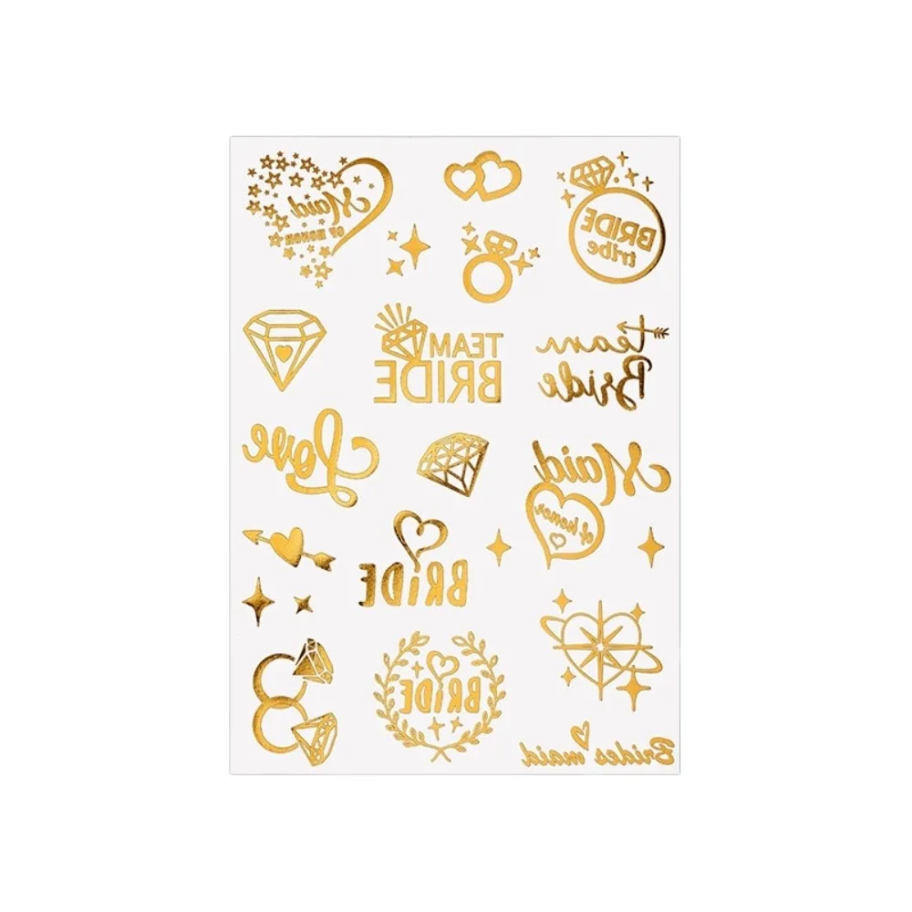 

Водостойкие тату-наклейки с золотым тиснением, временные, имитация золота, для тела, рук, ног, рукавов