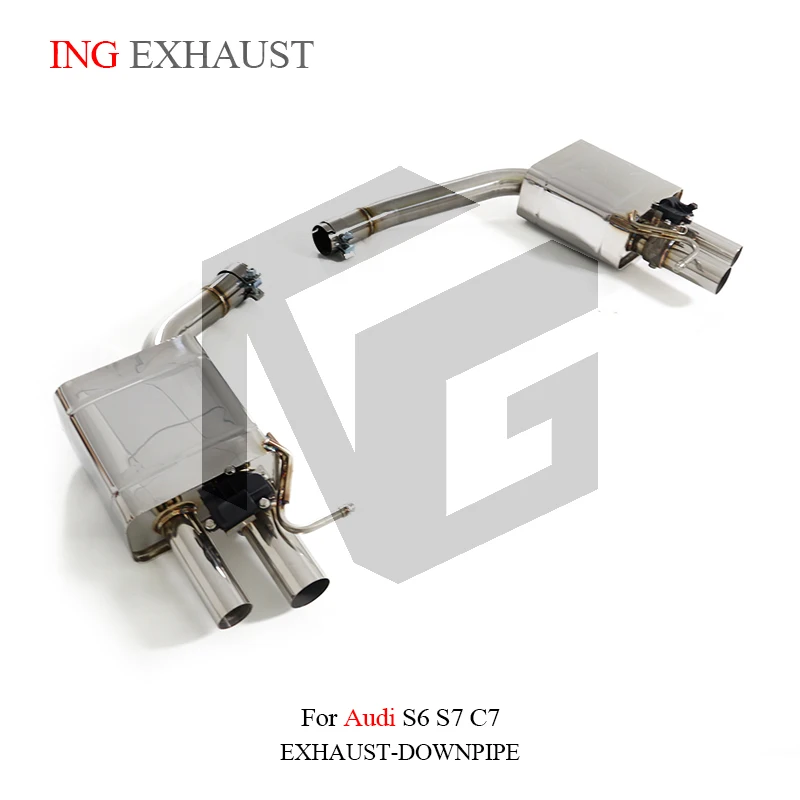 

ING Exhaust System High Performance ss304 Rear CATBACK for Audi s6 s7 c7 4.0T Racing Electronic Valve Muffler Car Accessories